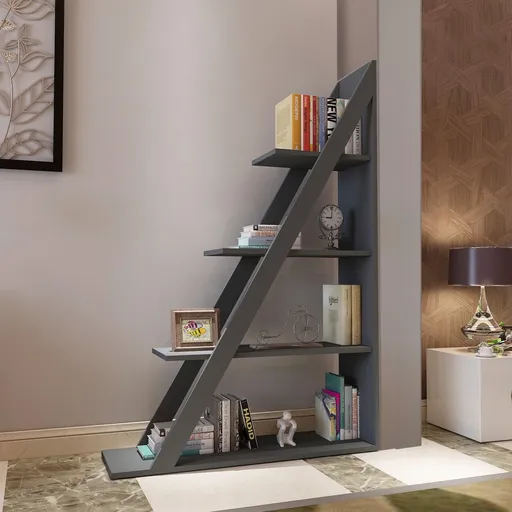 Corp biblioteca, Hanah Home, Arven, 100x150x29.5 cm, Antracit