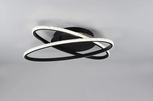 Plafoniera Lane, RL, 58x58x9 cm, 27W, 1x SMD, metal, negru mat