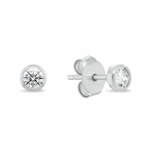Brilio Silver Cercei stud din argint cu zirconiu cubic EA1232W 0,4 cm