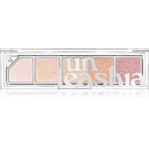 Unleashia Mood Shower Face Palette paletă cu farduri de ochi și iluminator stralucire de perla culoare NO.100 Ballerina 1 buc