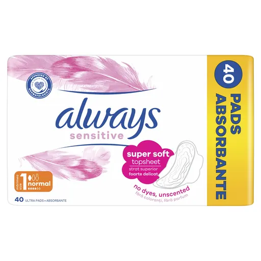 Always Absorbante igienice Ultra Sensitive Normal Quatro 40 buc