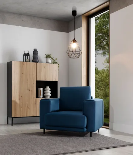 Lustra ELTAP, Benigne, 25x90 cm, 1xE27, 15W, otel, negru