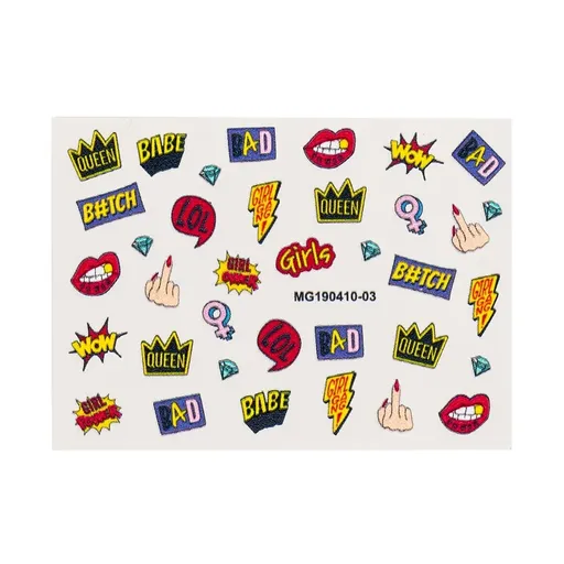 Abtibild Unghii 5D pe Baza de Apa Girl, MG190410-03