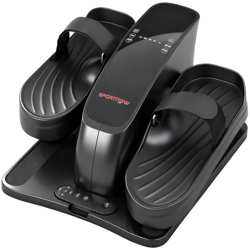 SPORTNOW Mini pedalier, 12 viteze, ecran LED, telecomandă, antiderapant, portabil, metal, plastic, negru | Aosom Romania