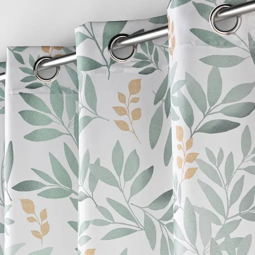 Perdea cu imprimeu de măslin