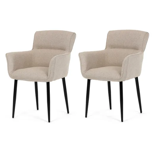 Set de scaune de sufragerie DCH-J2159 CRM2, 2 buc., crem deschis