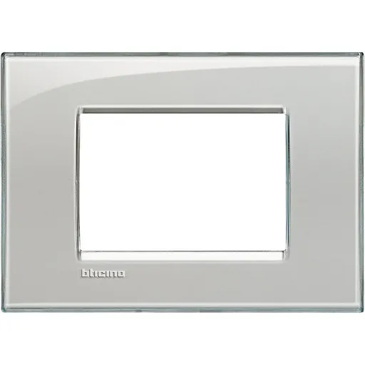 Rama ornament 3 module Bticino Living Light LNA4803KG, gri gheata