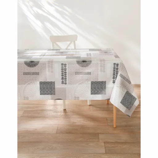 Față de masă cerată cu imprimeu cu rozete