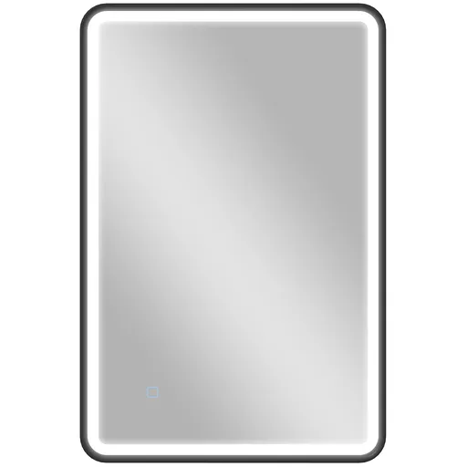 HOMCOM Oglindă de baie LED 90 x 60 cm, lumini, 3 culori, reglabilă, funcție memorie, orizontală și verticală, negru | Aosom Romania