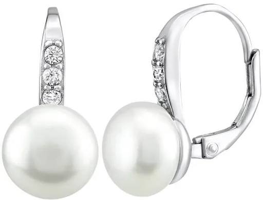 Silvego Cercei din argint CASSIDY cu perlă naturală albă LPSP0639