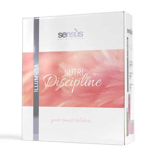 Kit Nutritiv pentru Disciplinarea Parului Sensus Illumyna Nutri Discipline 250 ml + 250 ml + 125 ml