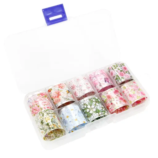 Folie de Transfer cu Flori, Set 10 buc