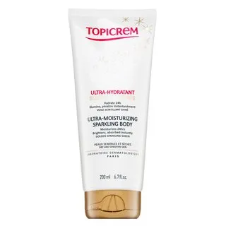 Topicrem Ultra-Moisturizing Sparkling Body loțiune hidratantă pentru corp cu sclipici 200 ml