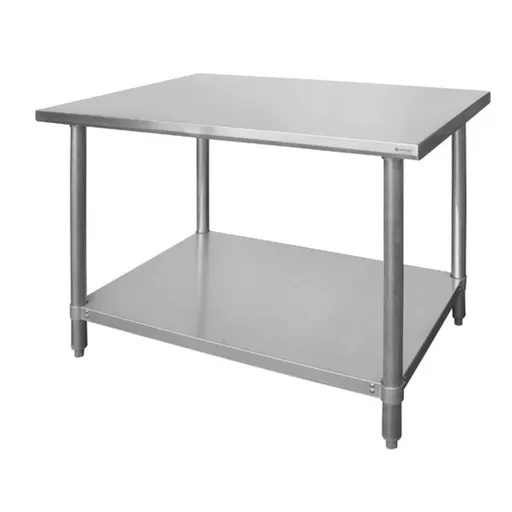 Masa de lucru profesionala inox, Profi Line, blat de lucru si polita inferioara ranforsate, L/l/H-1400x600x850 mm