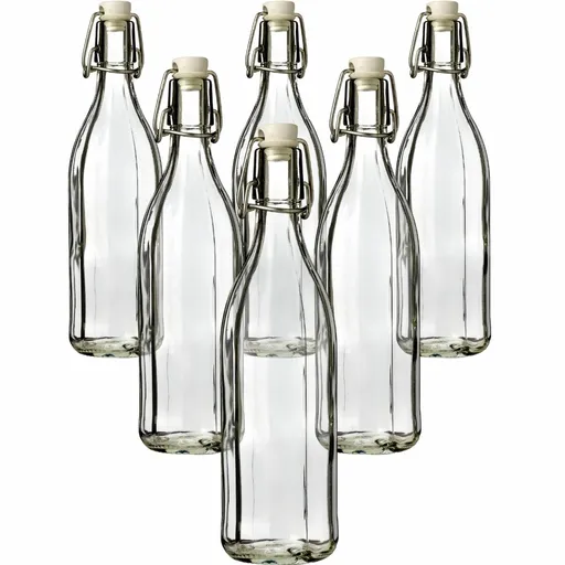 Sticlă cu închidere cu clips, 1 l, 6 buc., 1 l