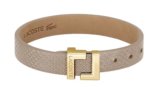 Lacoste Brățară elegantă din piele bej Lura 2040216