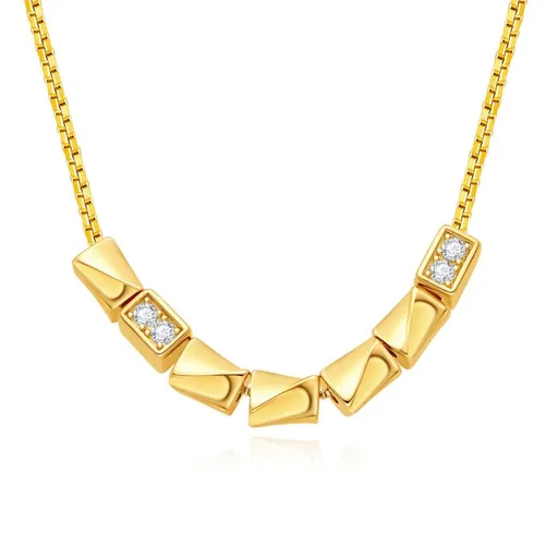 MOISS Colier elegant placat cu aur ETERNITY N0000921