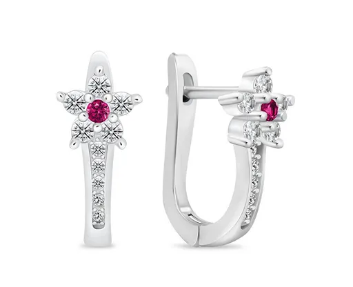 Brilio Silver Cercei frumoși din argint cu zirconii EA1005WR