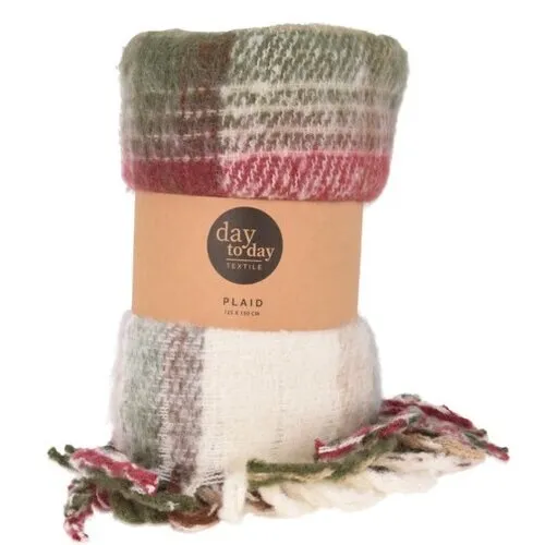 Pătură roșu-verde, 125 x 150 cm