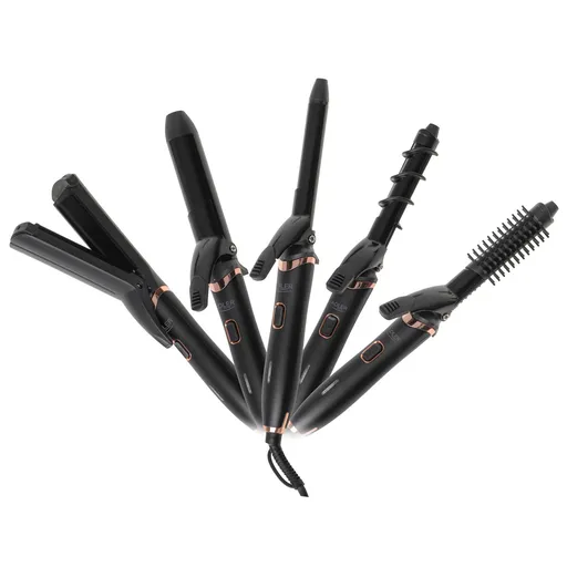 Set de styling 5in1 Adler AD 2028, 1200W, acoperire ceramică, cablu rotativ la 360 de grade, negru