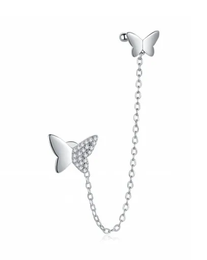 MOISS Cercei dubli din argint cu fluture E0004280