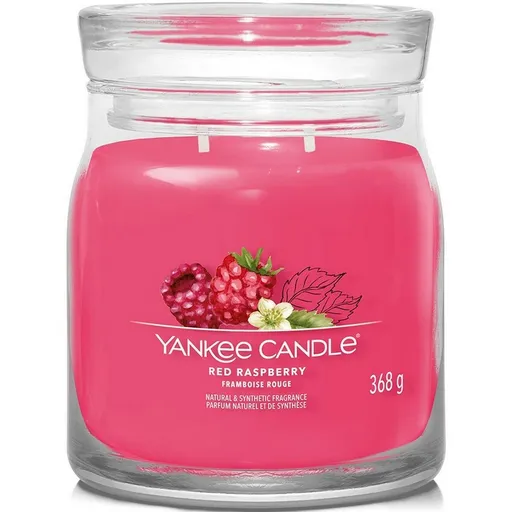 Lumânare parfumată medie Yankee Candle Signature Red Raspberry, 368 g, M