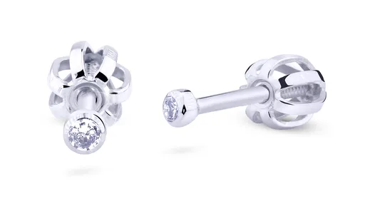 Cutie Jewellery Cercei sferici mici din aur cu zirconi Z3032-30-10-X-2