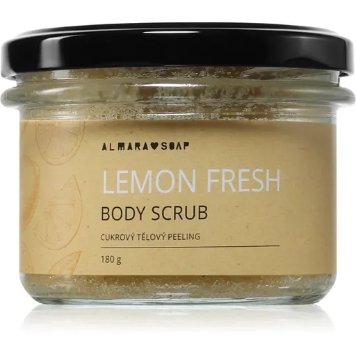 Almara Soap Body Scrub exfoliant de corp cu zahăr pentru celulită cu parfum Lemon Fresh 180 g