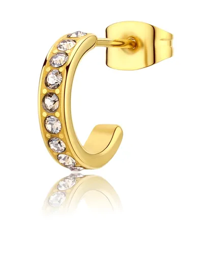 S'Agapõ Cercel single rotund cu cristale Snap SNP37