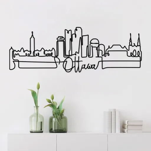 Decoratiune de perete, Ottowa, Grosime: 2 mm, Negru