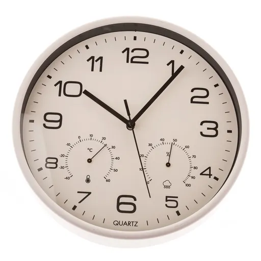 Ceas de perete cu termometru și higrometru 25 cm