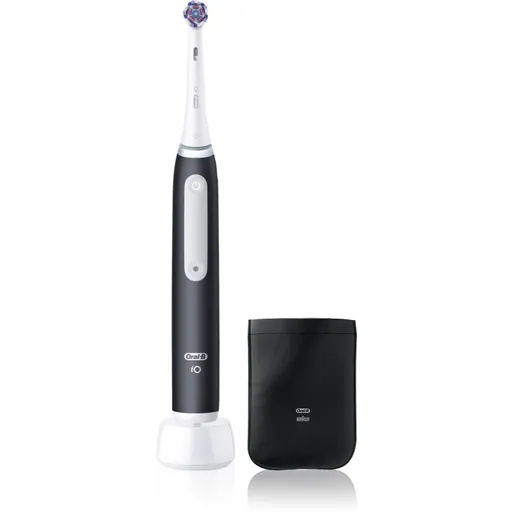 Oral-B iO White Clean periuta de dinti electrica cu etui pentru încărcător Matte Black 1 buc