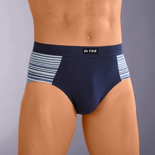 Set de 4 perechi de chiloți cu talie înaltă și dungi colorate