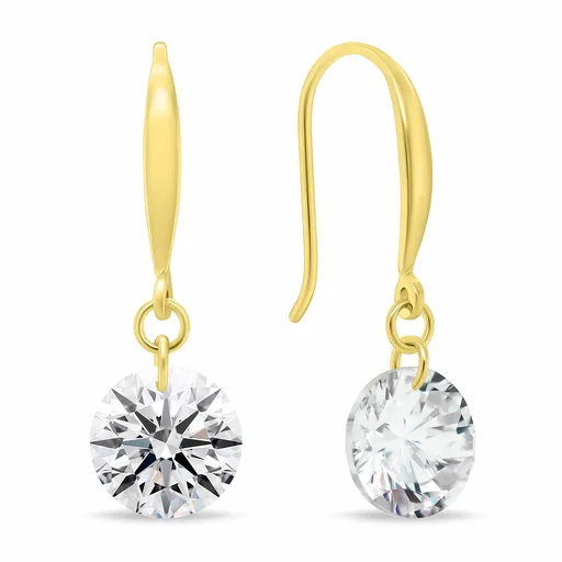 Brilio Silver Cercei atârnați, placați cu aur, împodobiți cu zirconii – EA1203Y