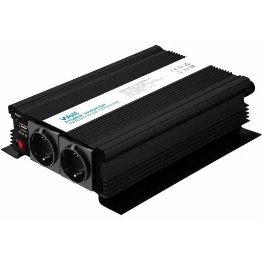 Invertor de tensiune 12V - 220V, USB, 1000W, Well PSUP-INV/U-12V1000W-WL