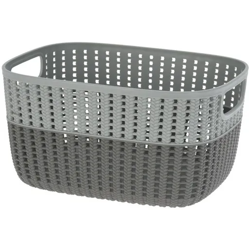 Coș de plastic Duo, gri, 28,6 x 21,8 x 15,1 cm, gri
