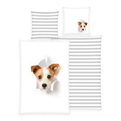 Lenjerie de pat din bumbac pentru copii Herding Dog, 135 x 200 cm, 80 x 80 cm