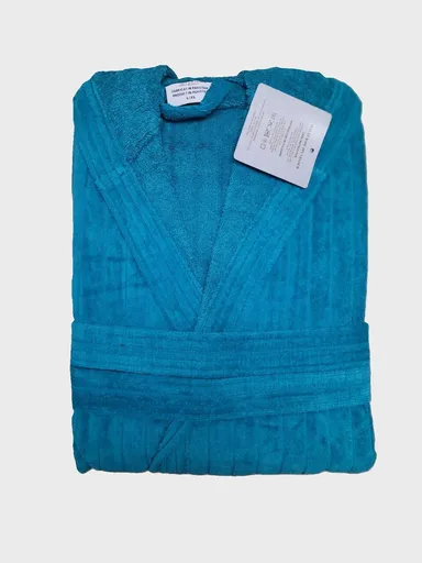 Halat de baie ET 2000 IMPEX, S/M, bumbac, turcoaz