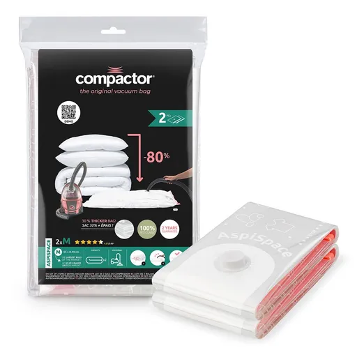 Compactor Set 2 saci de depozitare în vid Bag Aspispace M, 55 x 90 cm, M