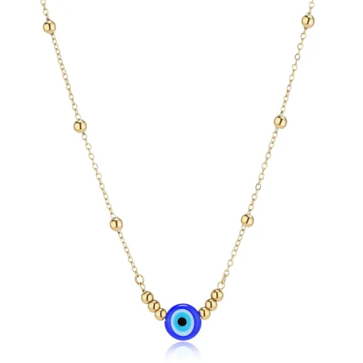 S'Agapõ Colier placat cu aur cu ochiul lui Dumnezeu Witch SWH06
