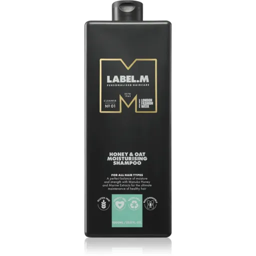 label.m Honey & Oat sampon hidratant pentru utilizarea de zi cu zi 1000 ml
