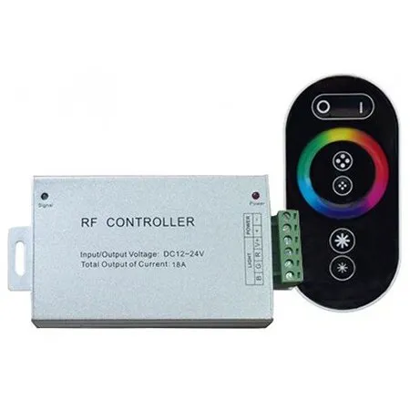 Controller banda LED RGB cu touch 12V/24V 3AX4 144W V-TAC SKU-3312