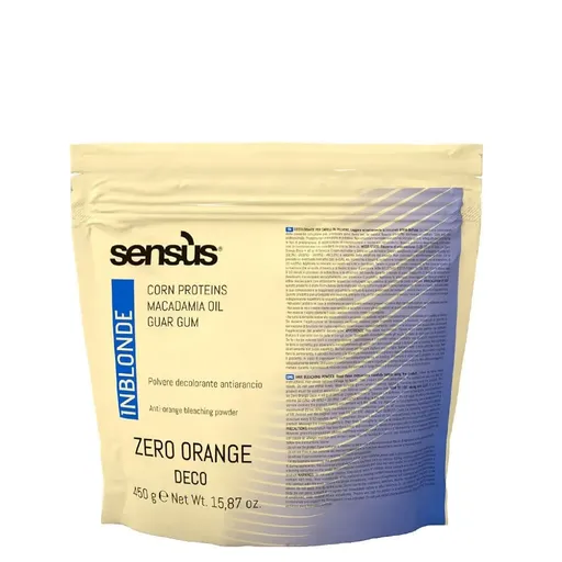Pudra Decoloranta Albastra cu Deschidere pana la 7 Nivele, Sensus InBlonde Zero Orange, 450 ml