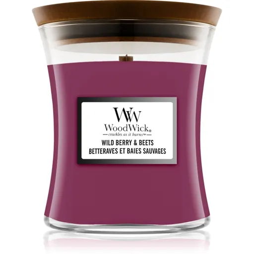 Woodwick Wild Berry & Beets lumânare parfumată cu fitil din lemn 275 g