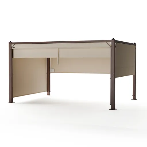 Blumfeldt Pantheon Cortina altánok 3x4 m, odolný voči poveternostným vplyvom, hliník, prášková farba, rolety