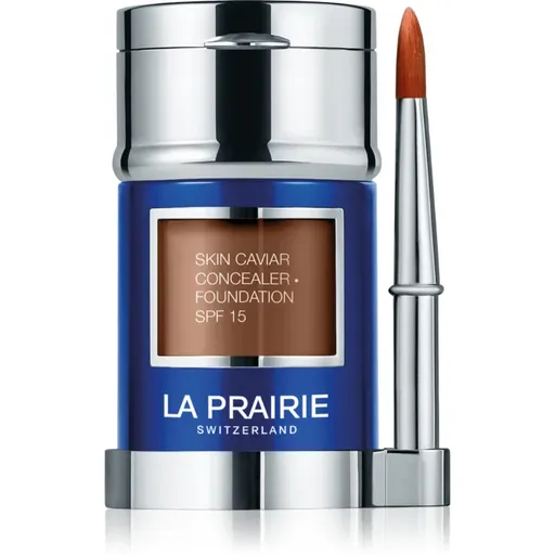 La Prairie Skin Caviar Concealer Foundation make-up si corector SPF 15 culoare NW-60 Warm Cinnamon 30 ml