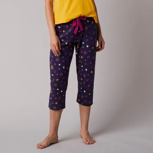 3/4 pantaloni de pijama cu imprimeu cu stele Estrella