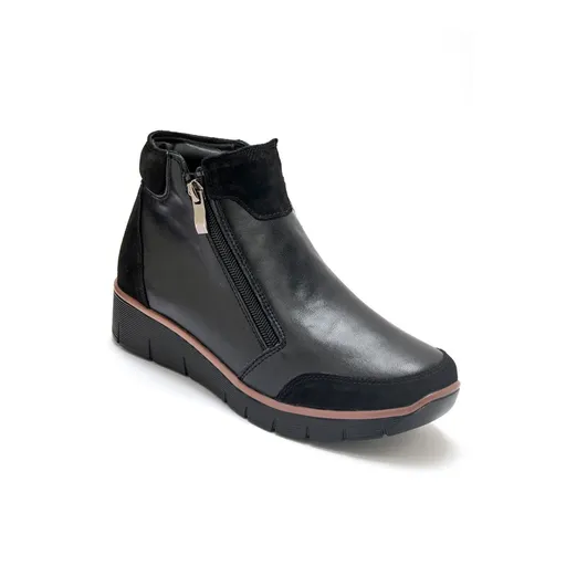 Ghete joase cu fermoar Pédiconfort, piele și imitație de piele