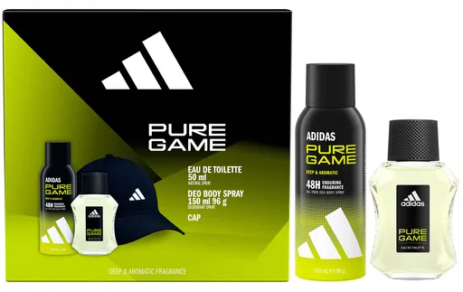 Adidas Pure Game - EDT 50 ml + deodorant spray 150 ml + capac