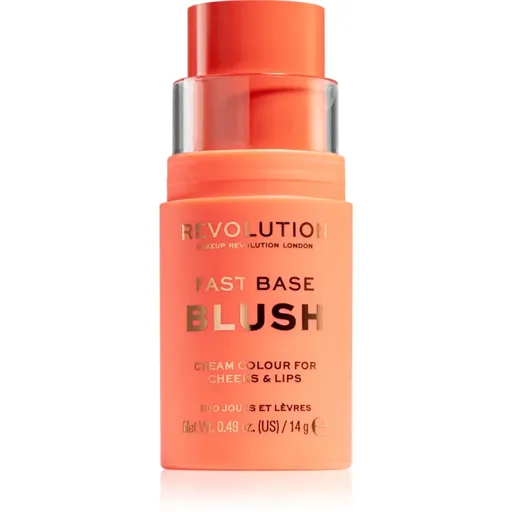 Makeup Revolution Fast Base balsam tonic pentru buze si obraji culoare Peach 14 g